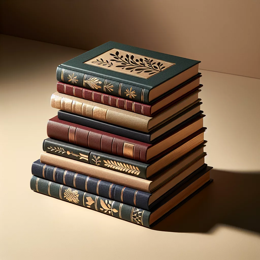 Stapel eleganter Hardcover-Bücher in verschiedenen Farben